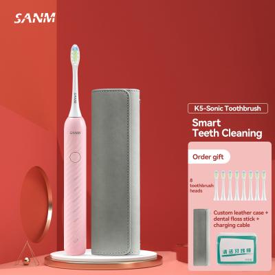 China Type-c New 5 Mode Toothbrush Hidden Filling Pink Sonic Adult Fast Charging Ultrasonic Vibration Electric Toothbrush for sale