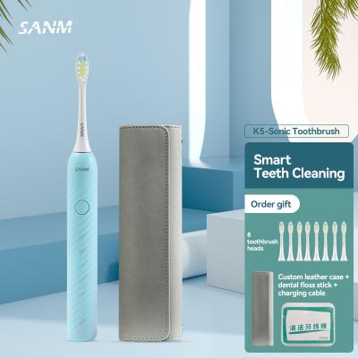 China Type-c New 5 Mode Toothbrush Hidden Filling Blue Sonic Adult Fast Charging Ultrasonic Vibration Electric Toothbrush for sale