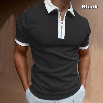 China Sustainable 2022 Hot Sale Breathable 120 GSM Black Color Cotton Polo Tshirt For Men for sale