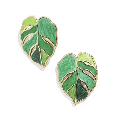 China 2021 FASHIONABLE Exquisite New Oil Drop Flower Pull Earrings Leaf Earrings For Women for sale