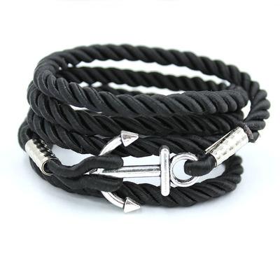 China Other Navy Style Rope Anchor Bracelet Braided Wrap Bracelets For Men for sale