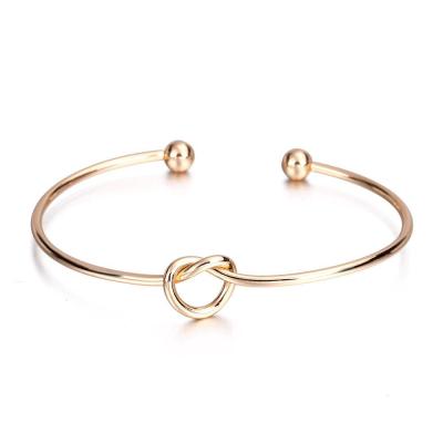 China TRENDY Gold Plated Forever Simple Love Knot Infinity Bracelets For Women On Daily for sale