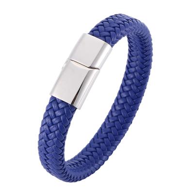 China TRENDY leather bracelet boutique stainless steel fashion titanium steel bracelet for sale