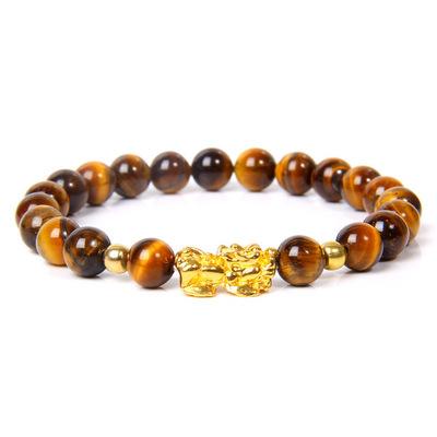 China 8mm FASHIONABLE Obsidian Multicolor Men's Bracelet Pi Xiu Natural Stone Lucky Bracelet for sale