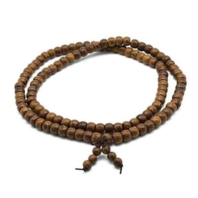 China 108 Religious Natural Sandalwood Prayer 6MM Bracelets Wooden Beads Bracelet for sale