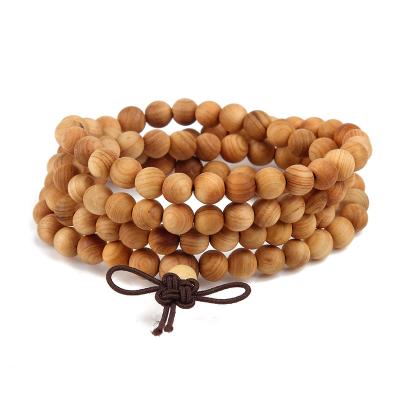 China Religious Factory Direct 108 Wooden Beads Bracelet Sandalwood Wood for sale