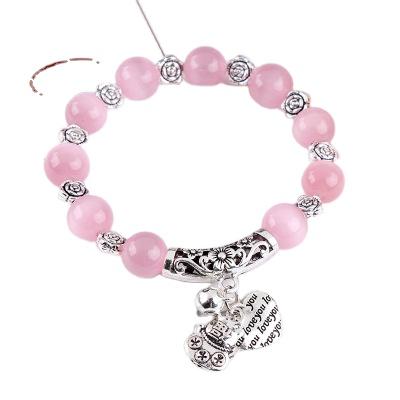 China TRENDY Natural Gem Precious Gemstone 8mm Ball Beads Stretch Bracelet for sale