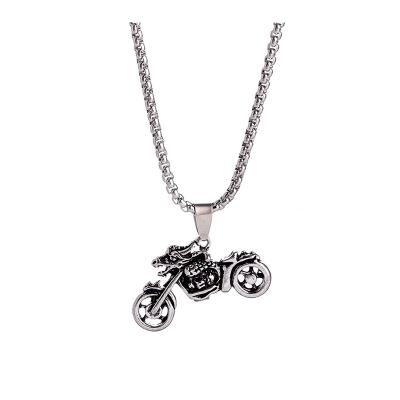 China TRENDY Retro Motorcycle Necklace Personality Handsome Fashion Pendant For Men for sale