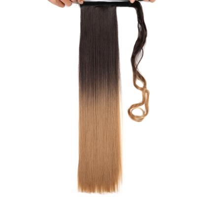 China Straight Ponytail Velcro 22in Dynamic Synthetic Wig Braid Hair Clip In Ponytails A0726-60-L for sale