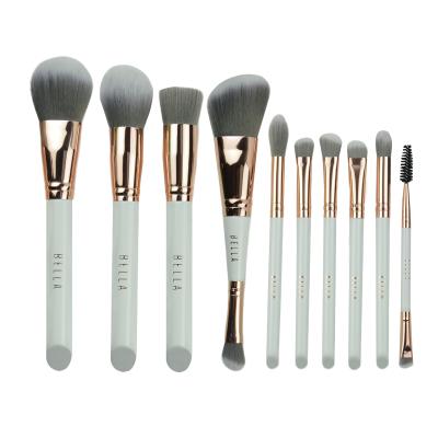 China Wholesale Professional Smudge Brush Makeup Brush Set Facial Cosmetic Brush Make Up10pcs White Brushes for sale