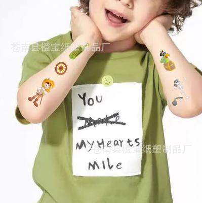 China Temporary Children's Mini Cartoon Tattoo Sticker Set Temporary Face Tattoo Sticker for sale