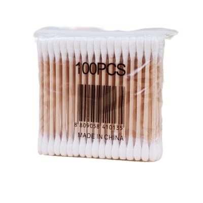 China Double Headed Swab Stick Cosmetic Swab 100PCS / 480 Packs / Box Sanitary Bud A0508-02 Cotton for sale