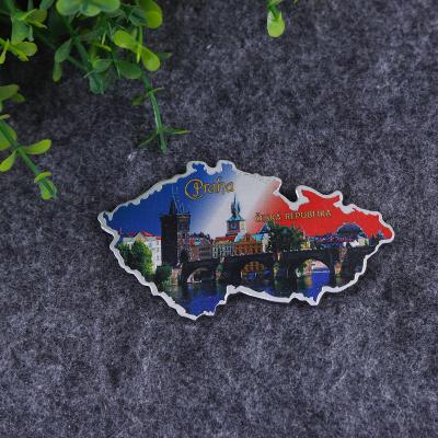 China Custom Fridge Sticker Shape Home Decoration Aluminum Foil Souvenir Aluminum Foil Fridge Magnets for sale