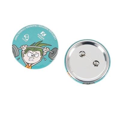 China cheap custom 3D metal identification anime safety pin car name cloth conference event 58mm tin button badge mirror magnet maker for sale