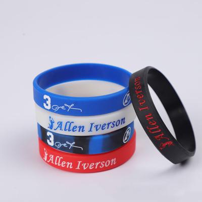 China Custom Printed Make Your Own Rubber Wristbands With Message Or Logo, High Quality Personalized Wrist Band Silicone Wristband for sale