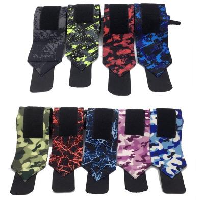 China 2Pcs Camouflage Universal Neoprene Weightlifting Wrist Wraps Support Fitness Sports Wristbands Power Lifting Wrist Protector for sale