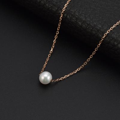 China 2021 Autumn New CLASSIC Luxury Jewelry Gold Plated Necklace Stainless Steel Necklace Pearl Ladies Gold Pendant Necklace for sale