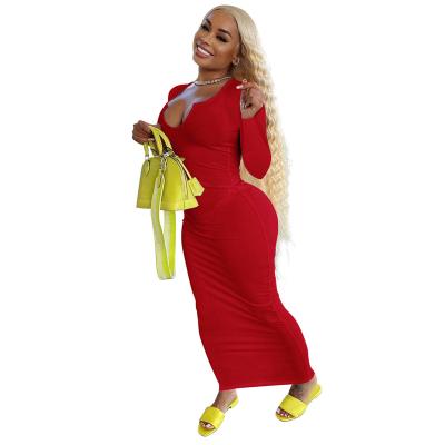 China Washable Modest Evening Sexy Dress,Plus Size Women'S Casual Evening Night Deep V-Neck Is Slim And Sexy Dresses 2022  For Woman for sale