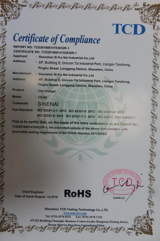 RoHS - Shenzhen SIKENAI Industrial Co., Limited