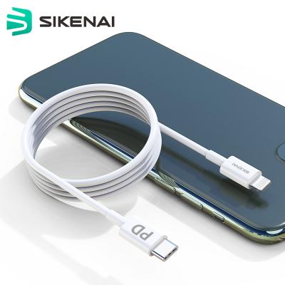 China MP3/MP4 Player New Sikenai PD To Type C 18W Lighting Usb Fast Data Charger Charging Cable For iPhone X 6 7 8 11 12 Pro Max for sale