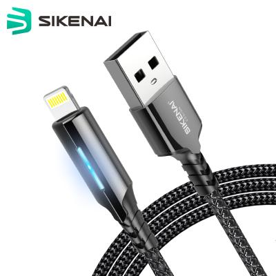 China 2.4A SIKENAI Smart 5A USB Power Off Fast Charging For iPhone Charger Data Cable For Iphone 12 11 pro Max X for sale