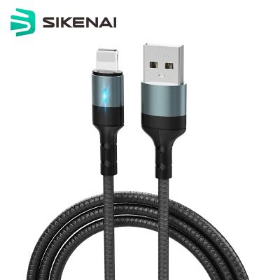 China MP3/MP4 Player Sikenai 5A Auto Power Off Smart Unplug Sync Data USB Cable For iPhone Fast Charging Cable for sale