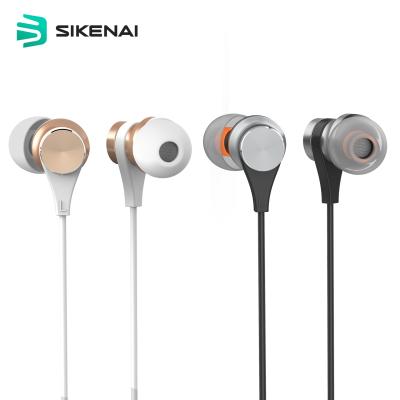 China Easy To Store SIKENAI 3.5MM High Fidelity Earphone Natural Sound Oblique Bass Sound In-ear Heavy Earphone for sale