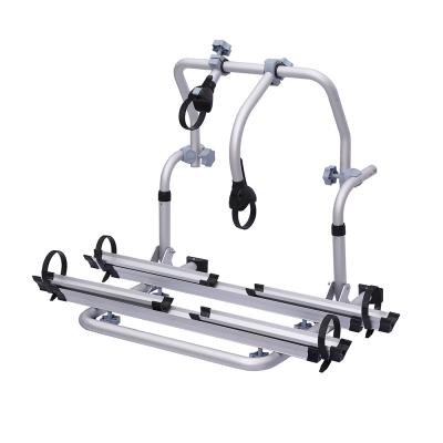 China Adjustable Hitch Bike Rack For 2 Special Aluminum Profile Plastic Bikes UV Resistant Construction Telescopic Track for sale