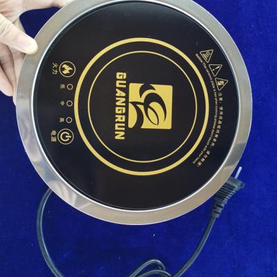 China RV Black Color Induction Cooker Glass Plates Ceramic Cases Transparent Custom Edge Power D001 for sale