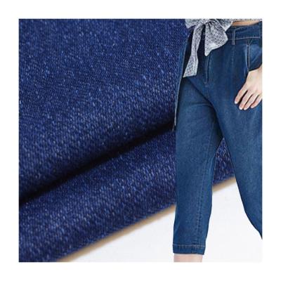 China Breathable Denim Fabric Supplier 260gsm Superior Functional Yarn Indigo Stock Dubai Knitted Stretch Fabric for sale