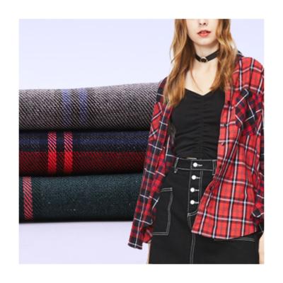 China Supplier Relaxation TR Ladies School Uniform Plaid Water Soluble Top Yarn Dyed Stripes TC Fabric for sale