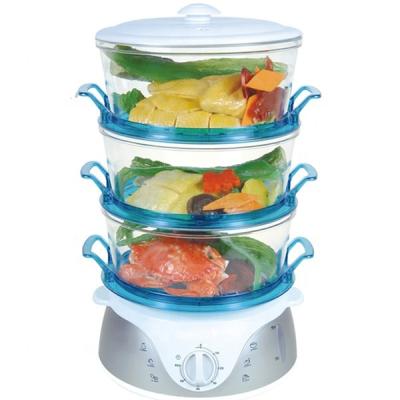 China Household 3 Layer Food Steamer / Plastic Electric Steamer Cooker GS/CE/ROHS/LFGB/KC for sale