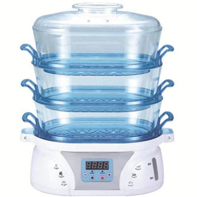 China Hotel 3 Layers Large Stackable Plastic Electric Food Steamer With Keep Function Warm Rice Bowl for sale