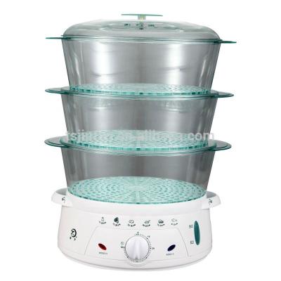 China 3 Layer Household Vegetable Steamer Universal Electric Food Steamer Vegetable Steamer with LFGB ROHS GS CE, kc certification for sale