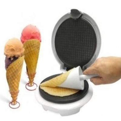 China USD Adjustable Professional Home Waffle Machine Portable Thermostat Ice Cream Waffle Cone Maker for sale