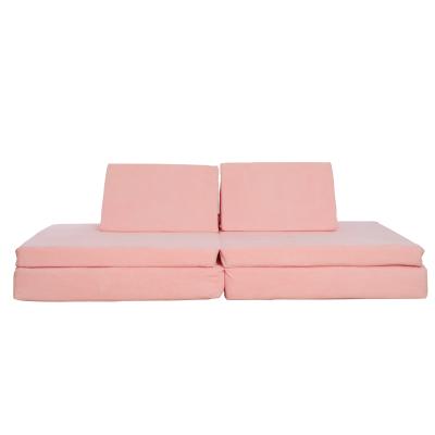 China 2021 Hot Sale Non-slip Soft Custom Memory Foam Play Couch Folding Portable And Comfortable Foam Mattress For Kids for sale