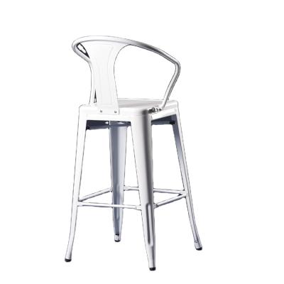 China Modern High Quality Industrial Bar Stool Home Furniture Metal Chair With Wood Seat for sale