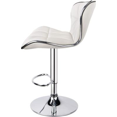 China Modern Black PU Leather Sports Metal Frame Bar Stool With Backrest for sale