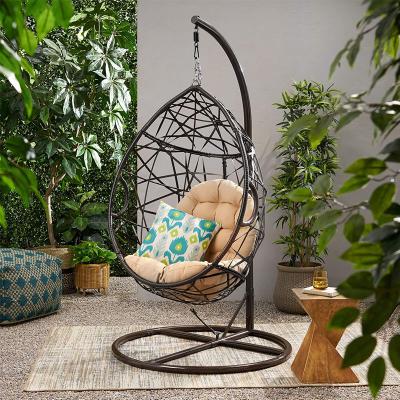 China Super Comfortable Australia Patio Balcony Lounge Outdoor Single Seat Rattan Indoor Swing Chair for sale