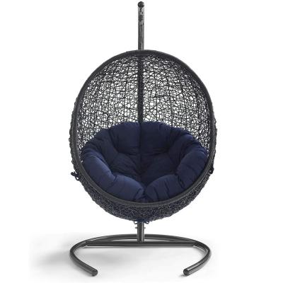 China 2021 Super Comfortable New Style PE Rattan Furniture Egg Swing Chair for sale