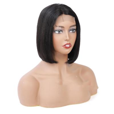 China Straight Lace Front Human Hair For Women 4X4 Straight Lace Front Wig Cheap Transparent Lace Wig for sale