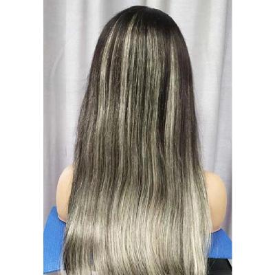 China FEEL Straight Most Popule Lace Front Wig Gray Human Hair Wig With HD Lace Wigs for sale