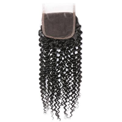 China Hair FEEL Good Quality Hair Lace Closure With Kinky Curly Frontal Indian Baby Hair HD Kinky Curly Hair for sale