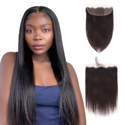 China Hair FEEL Good Quality 13X4 Lace Frontal Straight Human Hair Remy Hair Lace Frontal Hair Closure for sale