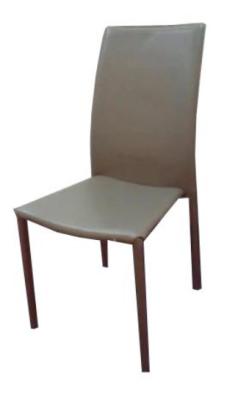 China La cena con respaldo alto francesa de cuero dura del PVC preside a Brown 44 x 59,5 los x 95cm en venta