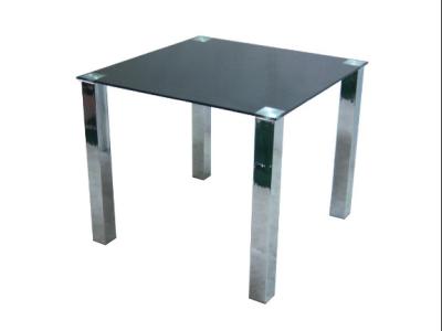 China 10mm Tempered Black Glass Modern Dining Room Tables Square For Clubs for sale