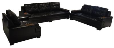 China Black Wireless Charged Contemporary Leather Sofa Smart Design Furniture for sale