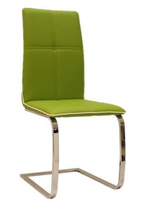 China Beautiful PU Coloured High Backed Dining Chairs With Metal Tube ESOU Standard for sale