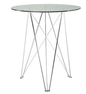 China Glass High Top Round Party Bar Table Unique Portable For Home Decoration for sale