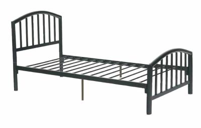 China Youth Double Size Home Full Size Metal Beds Modern Black With Footboard for sale